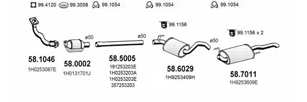 ASSO ART2708 Exhaust System